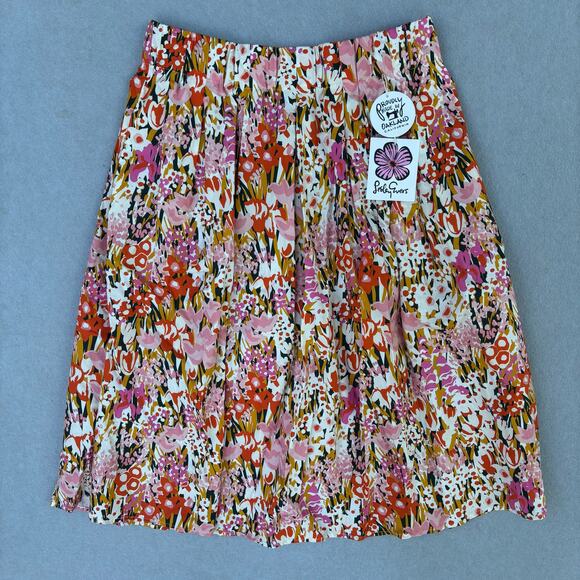 NWT Lesley Evers Dixie Queens Garden pink floral midi dress 100% cotton MEDIUM - Picture 3 of 9